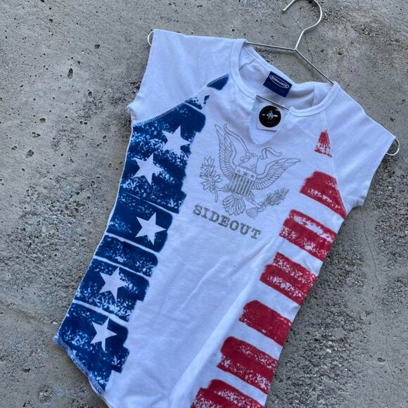 90s american flag eagle top - Picture 2 of 8